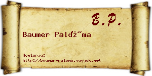Baumer Palóma névjegykártya